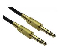Cables Direct 4635-100GD. Connector 1: 6.35mm Connector 1 gender: Male Connector 2: 6.35mm Connector 2 gender: Male Connector contacts plating: Gold Cable length: 10 m Product colour: Black Gold