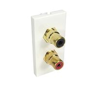 Cables Direct AV-MOD2RCA socket-outlet 2 x RCA White
