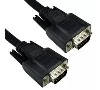 Cables Direct CDEXFLAT-01K VGA cable 1 m VGA (D-Sub) Black