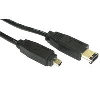 Cables Direct CDL-140EE2M FireWire cable 2 m 6-p 4-p Black