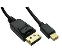 OcUK Value 1M Mini DisplayPort to DisplayPort Cable Black