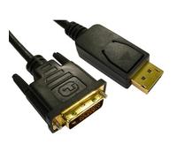Cables Direct Display Port/DVI-D 3m DisplayPort Black