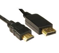 Cables Direct DisplayPort - HDMI 1m Black