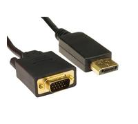 Cables Direct DisplayPort - VGA. 1m VGA (D-Sub) Black