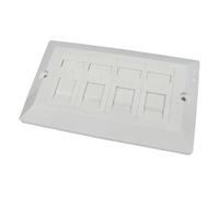 Cables Direct Dual Cat6 Faceplate 4 Port outlet box White