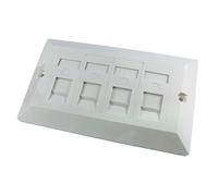 Cables Direct Faceplate 4 Port outlet box White