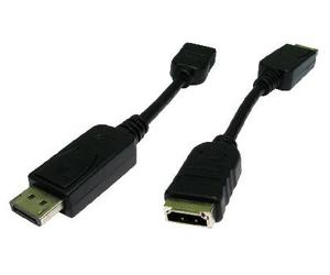 Cables Direct HDHDPORT-005CAB video cable adapter 0.15 m DisplayPort HDMI Black
