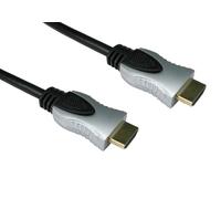 Cables Direct HDMI - HDMI M/M 10m HDMI cable HDMI Type A (Standard) Black Silver