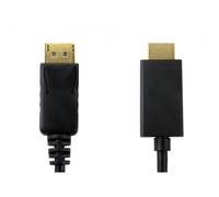 Cables Direct HDPORT-0054K-2M video cable adapter DisplayPort HDMI Black