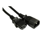 Cables Direct IEC Extension Cable C13 / C14 Black 5 m C13 coupler C14 coupler