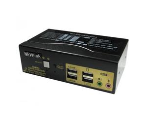 Cables Direct NLKVMDP-22DBL KVM switch Black
