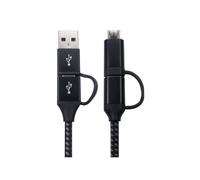 Cables Direct NLMOB-4CBDBK USB cable USB 2.0 1 m USB C Black