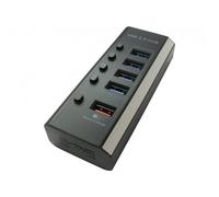 Cables Direct NLUSB3-422P interface hub USB 3.2 Gen 1 (3.1 Gen 1) Type-C 5000 Mbit/s Black