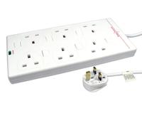 Cables Direct RB-02-6GANGSWD power extension 2 m 6 AC outlet(s) Indoor White