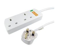 Cables Direct RB-02M02SPD power extension 2 m 2 AC outlet(s) Indoor Wh