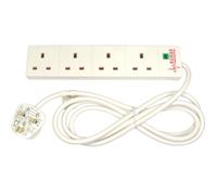 Cables Direct RB-02M04SPD surge protector White 4 AC outlet(s) 2 m