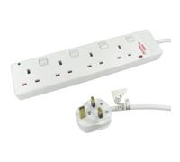 Cables Direct RB-03-4GANGSWD power extension 3 m 4 AC outlet(s) Indoor
