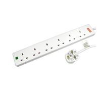 Cables Direct RB-05M06SPD surge protector White 6 AC outlet(s) 220-240 V 5 m