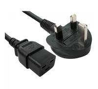 Xclio Square Connector Mains Lead UK Plug to C19 Mains Lead