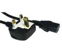 Xclio 5m Mains Kettle Lead UK Plug to C13 Power Cable/Cord - Black