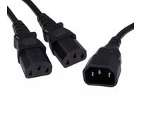 Cables Direct RB-334W power cable Black 2.5 m C14 coupler 2 x C13 coupler