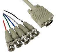 Cables Direct SS-090 video cable adapter 2 m VGA (D-Sub) 5 x BNC Grey