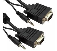 Cables Direct SVGA + 3.5mm 10m VGA (D-Sub) + 3.5mm Black