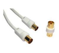 Cables Direct TV cable 5m coaxial cable IEC White