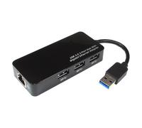 NEWlink USB 3.0 Gigabit Ethernet Adapter + 3-Port USB Hub NLUSB3-ETHGHUB B/Q 40