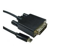 Cables Direct USB C to DVI 4k @ 30HZ. Cable length: 1 m Connector 1: USB Type-C Connector 2: DVI
