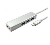Cables Direct USB3C-3PHUB-AUD interface hub USB 3.2 Gen 1 (3.1 Gen 1) Type-C Aluminium