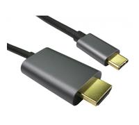 Cables Direct USB3C-8KHDMI-1MA HDMI cable 1 m HDMI Type A (Standard) USB Type-C Black Grey