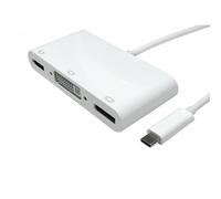 Cables Direct USB3C-HDD04. Host interface: USB 3.2 Gen 1 (3.1 Gen 1) Type-C. Product colour: White Hub interfaces: DVI DisplayPort HDMI