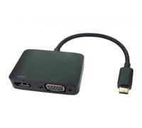 Cables Direct USB3C-HDMI-VGA014K. HDCP version: 1.4/2.2 Maximum resolution: 3840 x 2160 pixels Refresh rate at maximum resolution: 60 Hz. Product colour: Black Cable type: Round cable. Quantity per pa