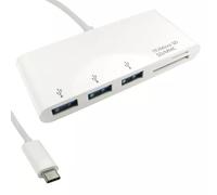 Cables Direct USB3C-HUB3CR laptop dock/port replicator USB 3.2 Gen 1 (3.1 Gen 1) Type-A White