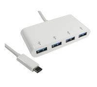 Cables Direct USB3C-HUB4BP interface hub USB 3.2 Gen 2 (3.1 Gen 2) Type-C 5000 Mbit/s White