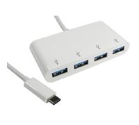 Cables Direct USB3C-HUB4BP interface hub USB 3.2 Gen 2 (3.1 Gen 2) Type-C 5000 Mbit/s White