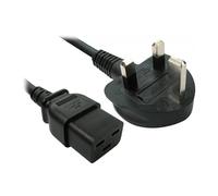 Cables Direct Xclio Square Connector Mains Lead UK Plug to C19 Mains Lead