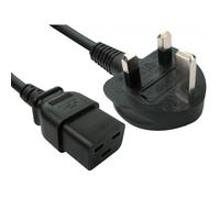 Cables Direct Xclio Square Connector Mains Lead UK Plug to C19 Mains Lead