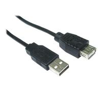 CablesDirect 3 m USB-A USB-A CDL-023 Black USB Cable - USB (Cables 3 m; USB A; USB A; male/female, black, 84 g)