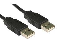 CablesDirect CDL-012 USB 1.8 m USB A/A 1.8 m; USB A; USB A; male/male USB Cable - USB Data Cable (Black, Black, 55 g