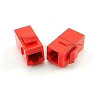 CablesOnline, 2-PACK CAT6 Female/Female RJ45 Ethernet Red Keystone Jack Coupler, WP-C02RD-2