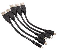 CablesOnline 5-PACK 6 inch USB 2.0 A-Type Male to Micro-B Male Charge & Sync Cable, USB-1500-5