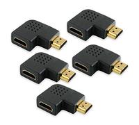 Cablesson Vertical Flat Left 5 x 90 Degree HDMI Adapter (24K Gold Plated v1.3, v1.4 & 2.0 supported 1080p Full HD) High Speed - 2160p, 4k - 3D Enabled Blu-ray