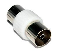 CableStop® 1m - 20m RF Coaxial Digital TV Aerial Cable Television Extension Coax Fly Lead (COAX FEMALE COUPLER, WHITE)