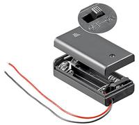 CableStop AA x 2 Battery Holder with Connection Wire Cable and On Off Switch (Pack of 5)