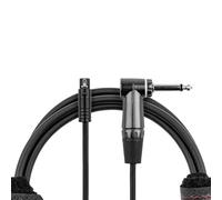 Cableworks by Gator Cases Composer Series 3-Foot Right Angle 1/4" to TA4F Instrument Cable for Wireless Bodypack Transmitter, (GCWC-TA4F-3RA)