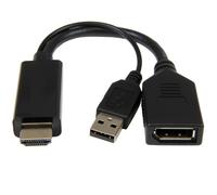 Gembird ADAPTADOR ACTIVE 4K HDMI A MONITOR DISPLAYPORT, BLACK A-HDMIM-DPF-01