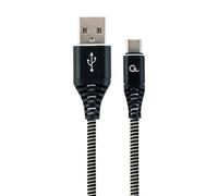 Cablexpert | Premium cotton braided Type-C USB charging and data cable, 1 m | CC