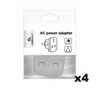 Cablexpert UK 3-Pin to EU Plug 7.5A Power Adapter - Pack of 4 Cablexpert UK 3-Pin to EU Plug 7.5A Power Adapter - Pack of 4
